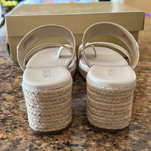 SOLD Michael Kors Cream Mid Wedge. New in Box - Picture 9 of 10